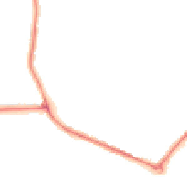 Night-time road noise heatmap for DY4 0DB