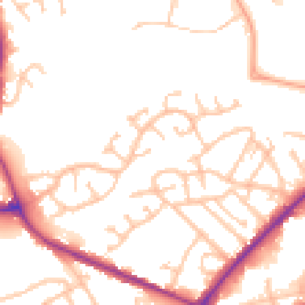 Daytime road noise heatmap for DY4 0DH