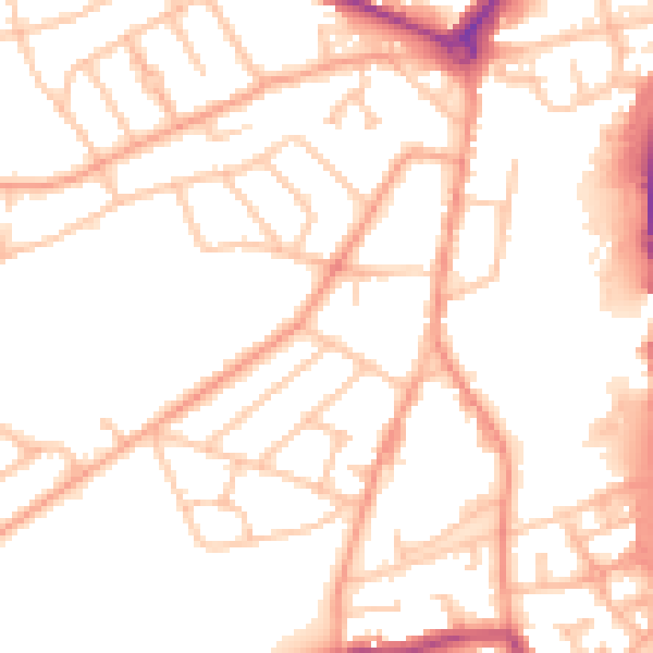 Daytime road noise heatmap for DY4 0LR