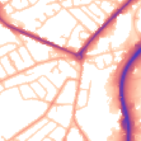 Daytime road noise heatmap for DY4 0UL