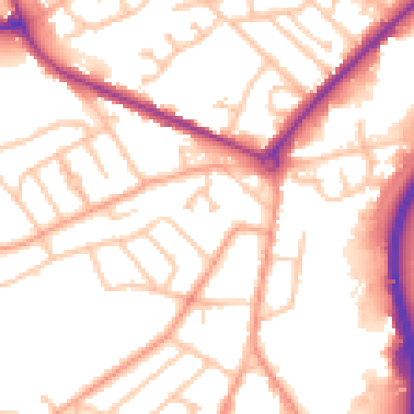 Daytime road noise heatmap for DY4 0WF
