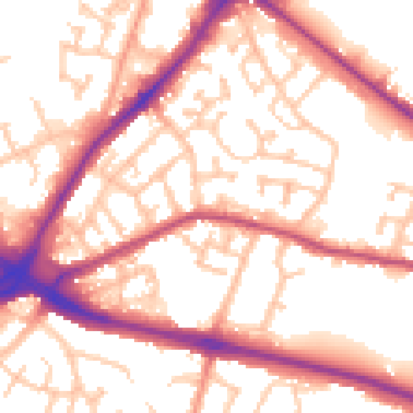Daytime road noise heatmap for DY4 7GZ