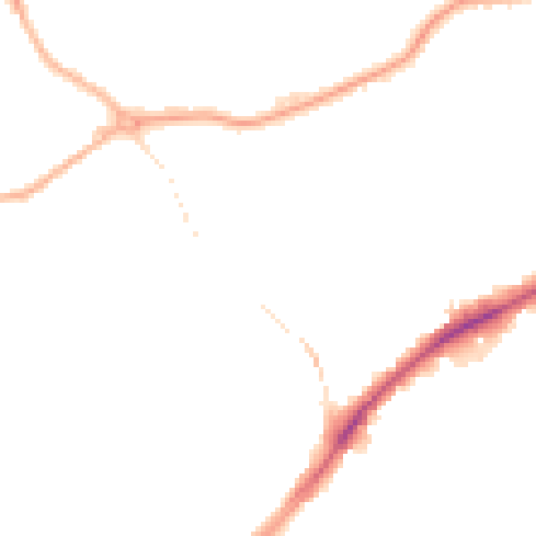 Night-time road noise heatmap for DY4 7NY