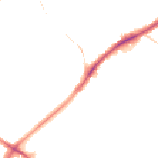 Night-time road noise heatmap for DY4 7PP
