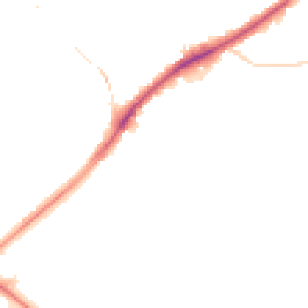 Night-time road noise heatmap for DY4 7QB