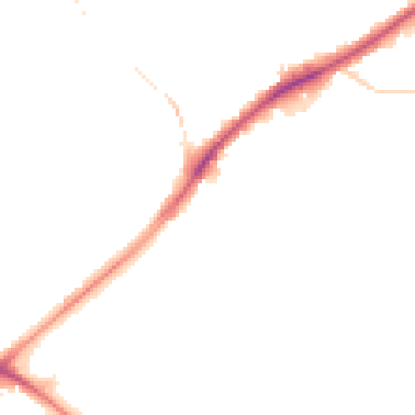 Night-time road noise heatmap for DY4 7QD