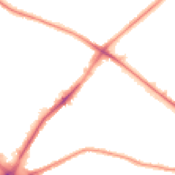 Night-time road noise heatmap for DY4 7RD