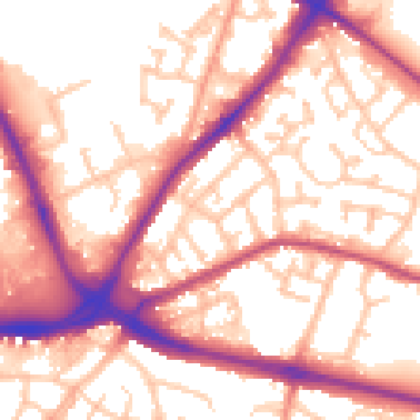 Daytime road noise heatmap for DY4 7SY
