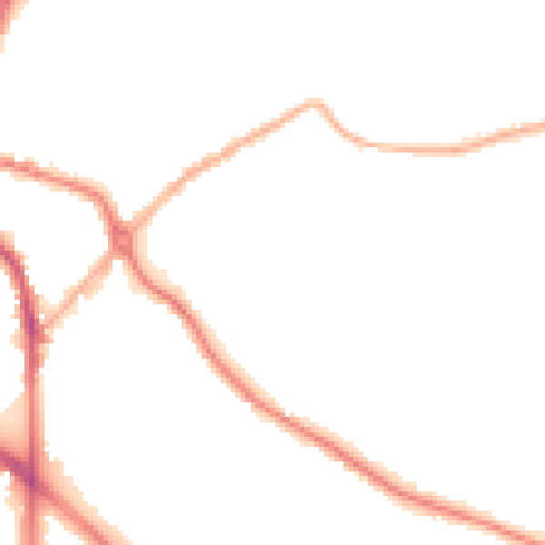 Night-time road noise heatmap for DY4 8NN