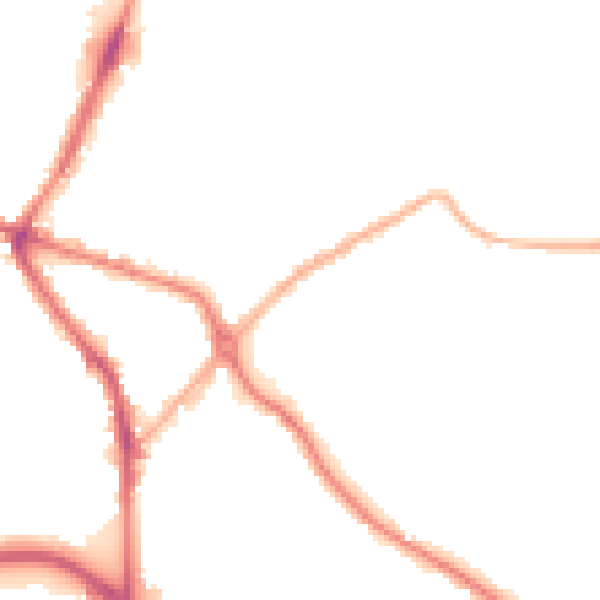 Night-time road noise heatmap for DY4 8QS