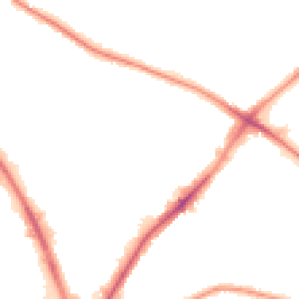 Night-time road noise heatmap for DY4 8XY