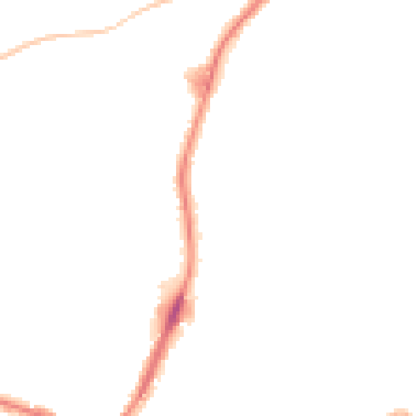 Night-time road noise heatmap for DY4 9DE