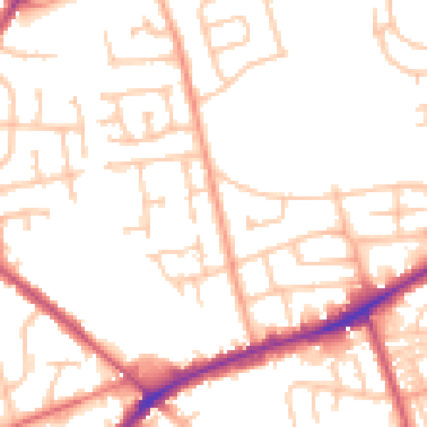 Daytime road noise heatmap for DY4 9LA