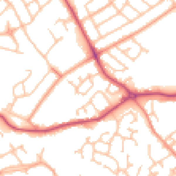 Daytime road noise heatmap for DY4 9RB