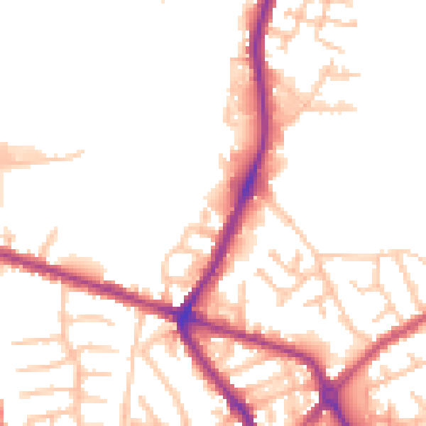 Daytime road noise heatmap for DY4 9SP