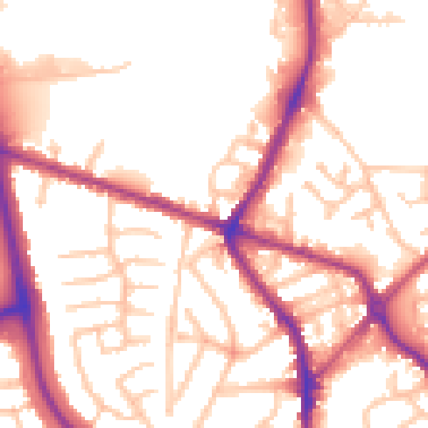 Daytime road noise heatmap for DY4 9SU