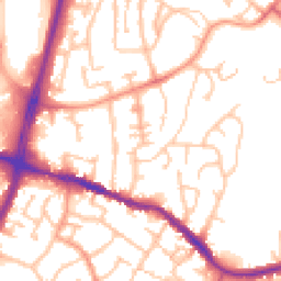 Daytime road noise heatmap for DY5 1AB