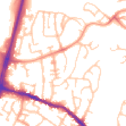 Daytime road noise heatmap for DY5 1AD
