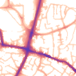 Daytime road noise heatmap for DY5 1DF