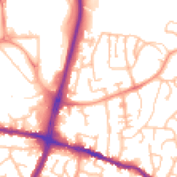 Daytime road noise heatmap for DY5 1DJ