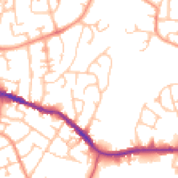 Daytime road noise heatmap for DY5 1EG