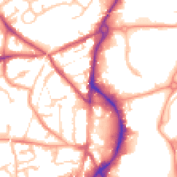 Daytime road noise heatmap for DY5 1HA