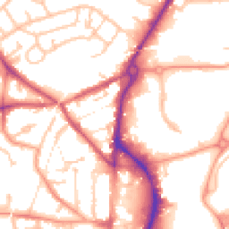 Daytime road noise heatmap for DY5 1HB