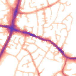 Daytime road noise heatmap for DY5 2AB