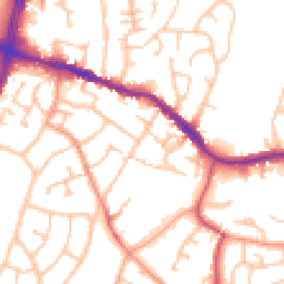 Daytime road noise heatmap for DY5 2BA