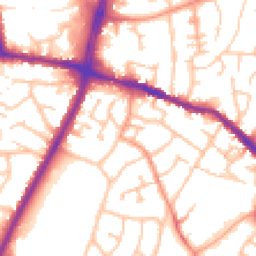 Daytime road noise heatmap for DY5 2DD