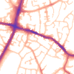 Daytime road noise heatmap for DY5 2DW