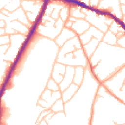 Daytime road noise heatmap for DY5 2HA