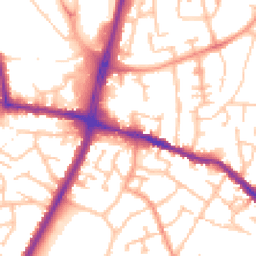 Daytime road noise heatmap for DY5 2JG