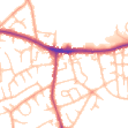 Daytime road noise heatmap for DY5 4AX