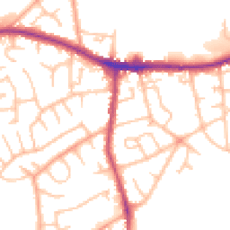 Daytime road noise heatmap for DY5 4LD