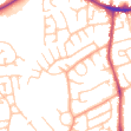 Daytime road noise heatmap for DY5 4NQ