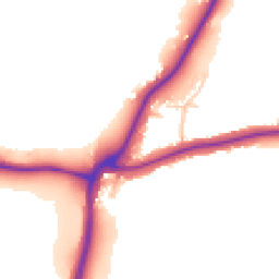 Daytime road noise heatmap for DY7 5AB