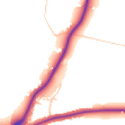 Daytime road noise heatmap for DY7 5AG