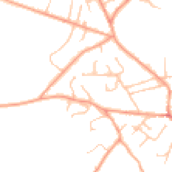 Daytime road noise heatmap for DY7 6DS
