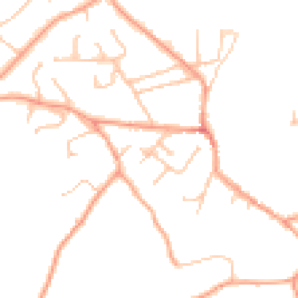 Daytime road noise heatmap for DY7 6EW