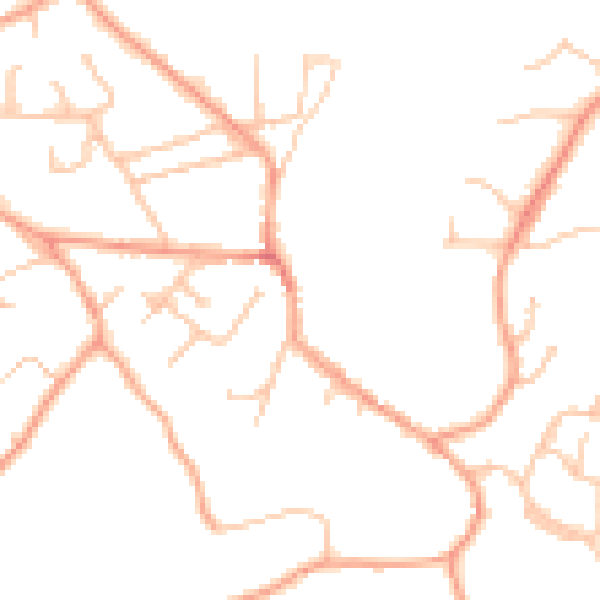 Daytime road noise heatmap for DY7 6HE