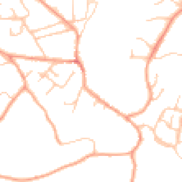 Daytime road noise heatmap for DY7 6HF
