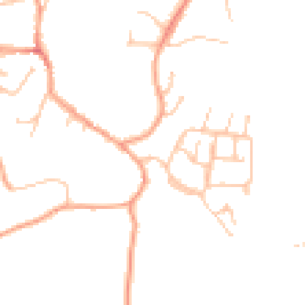 Daytime road noise heatmap for DY7 6JA