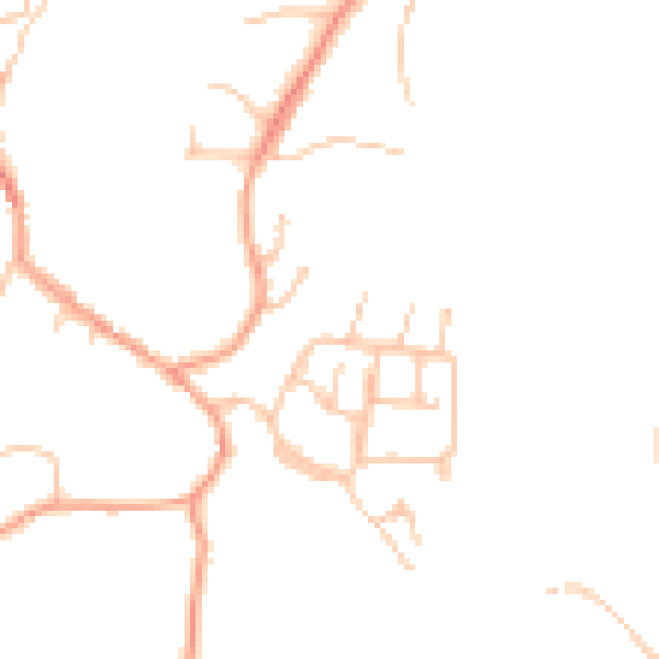 Daytime road noise heatmap for DY7 6JT