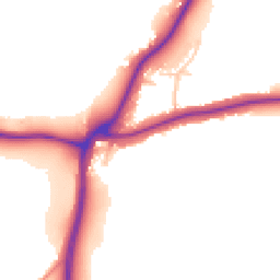 Daytime road noise heatmap for DY7 6RW