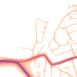 Daytime road noise heatmap for DY7 6SB