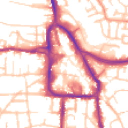 Daytime road noise heatmap for DY8 1AA