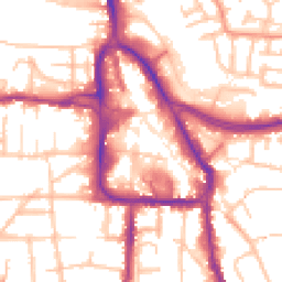Daytime road noise heatmap for DY8 1AB