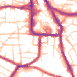 Daytime road noise heatmap for DY8 1AJ