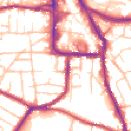 Daytime road noise heatmap for DY8 1AN